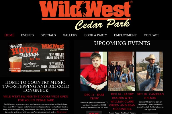 wildwestcedarpark.com site used Onelive-venue