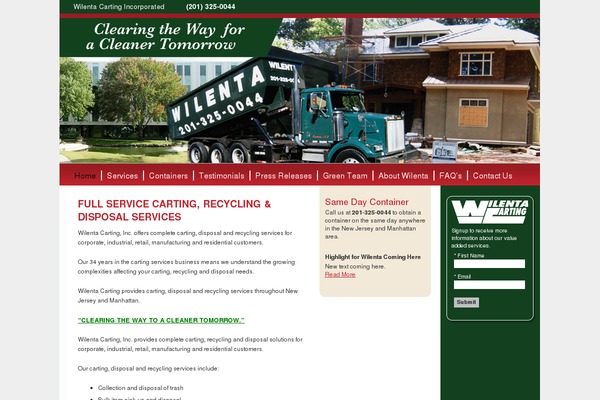 wilentacarting.com site used Wilentacarting