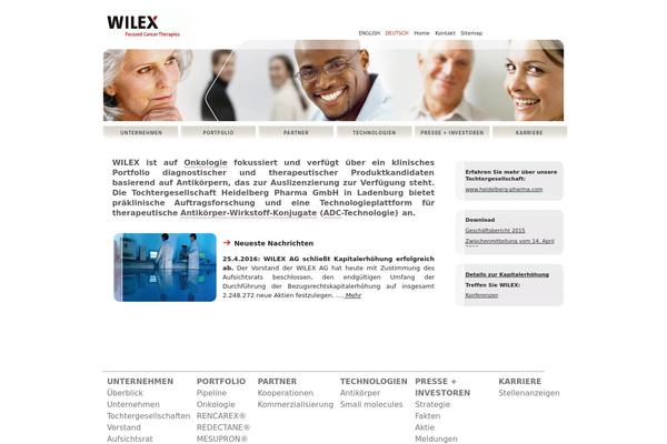 wilex.de site used Wilex