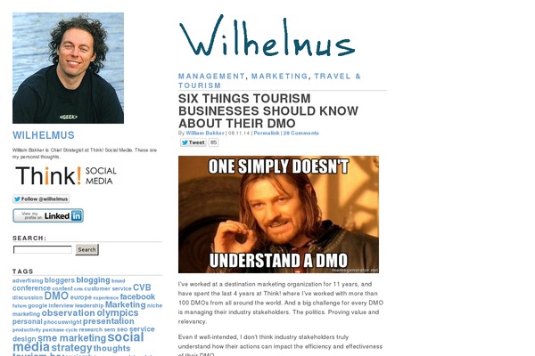 wilhelmus.ca site used Upstart Blogger Minim