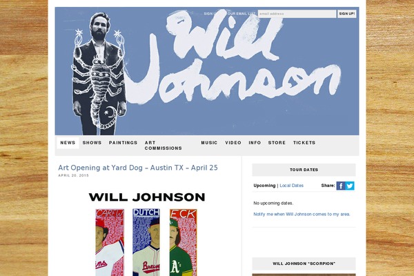 will-johnson.com site used Ovation