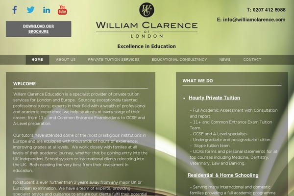 williamclarence.com site used Williamclarence