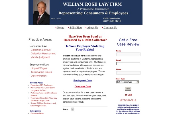 williamroselaw.com site used Californiaconsumeradvocate