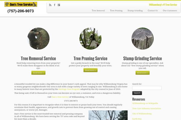 williamsburgtreeservice.com site used Customizr