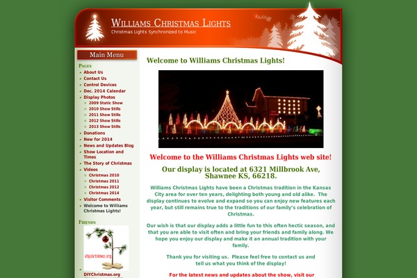 williamschristmaslights.com site used Vermilionchristmas