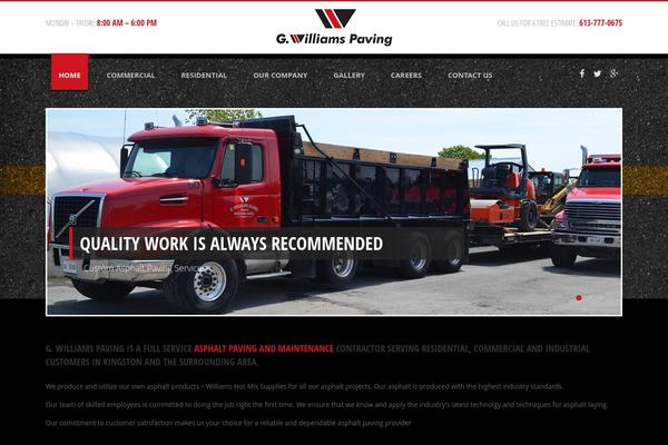 williamspaving.ca site used Gwilliamspaving