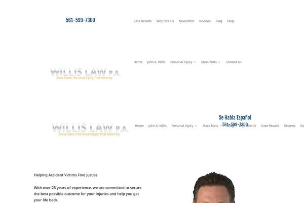 willislaw.com site used Willis-law-theme