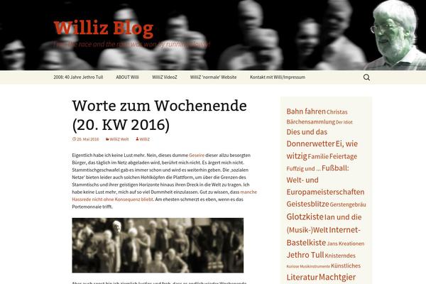 willizblog.de site used Twenty Thirteen