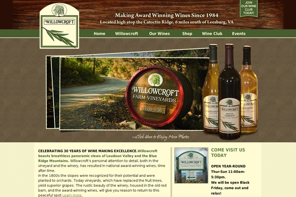 willowcroftwine.com site used Archeo