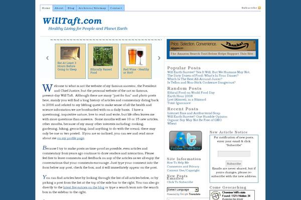 willtaft.com site used Thesis 1.8.6