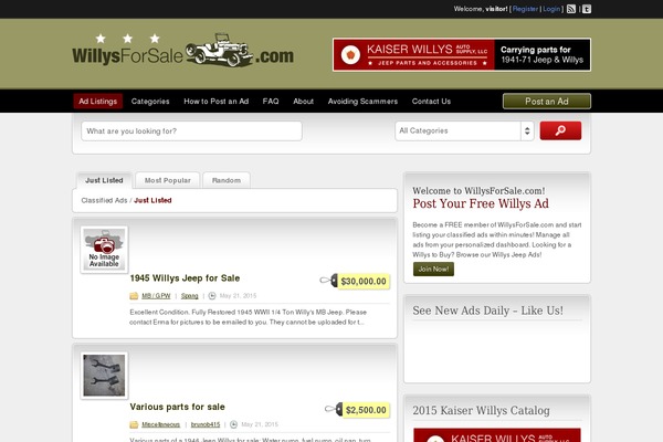 willysforsale.com site used Classipress_child