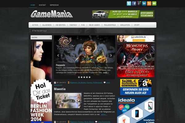 Gameswp theme site design template sample