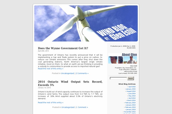 WordPress website example screenshot