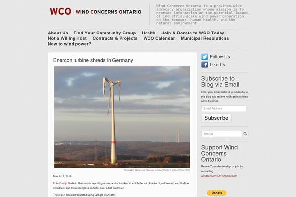 windconcernsontario.ca site used Website