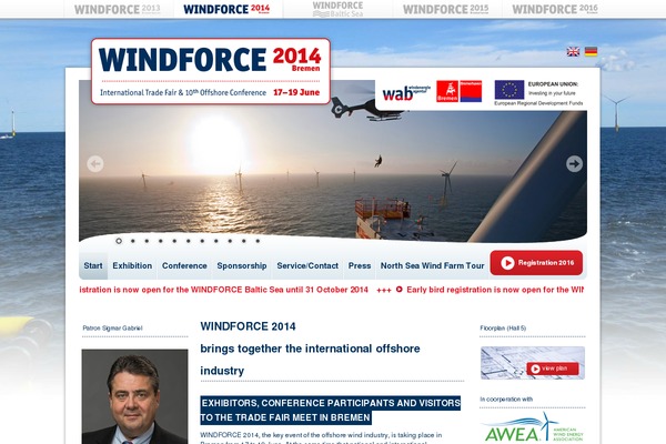 windforce2014.com site used Offshoremesse