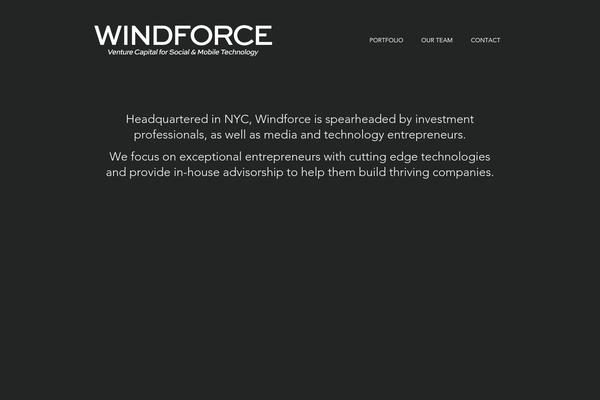 windforceventures.com site used Windforce-ventures