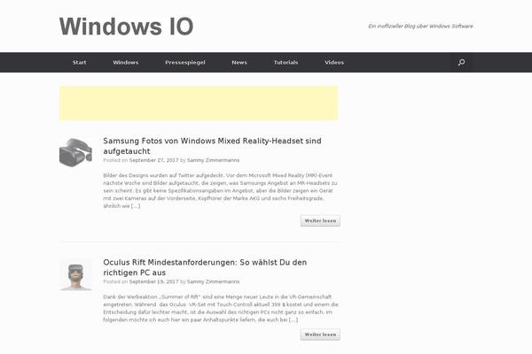 Vantage theme site design template sample
