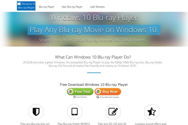 windows10blurayplayer.com site used Quality blue