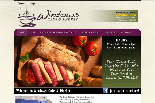 windowscafedc.com site used Diner