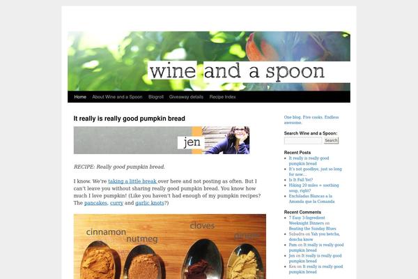 wineandaspoon.com site used Wandas