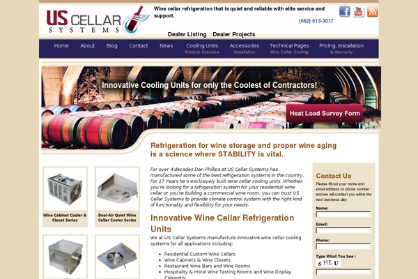 winecellarrefrigerationsystems.com site used Winecellarrefrigerationsystems