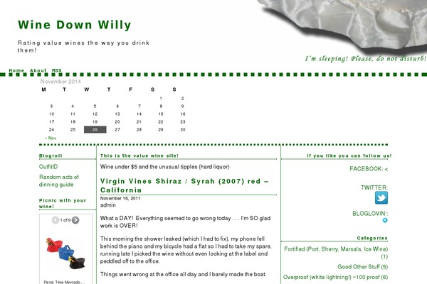 winedownwilly.com site used GreenPoint Milanda
