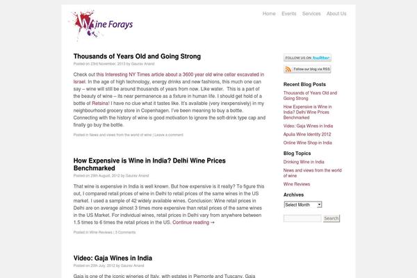 wineforays.com site used Wineforays