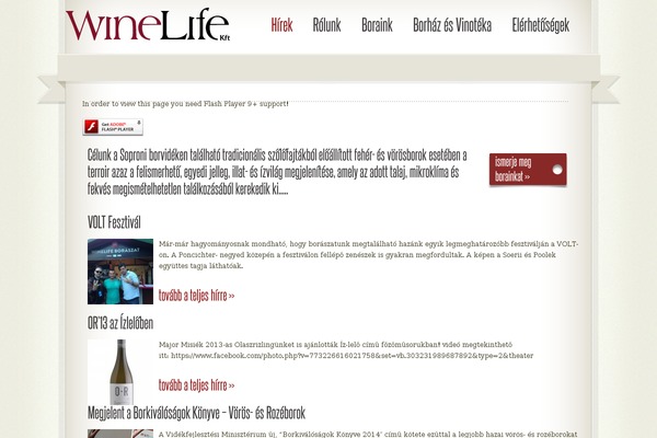 winelife.hu site used Winelife.hu