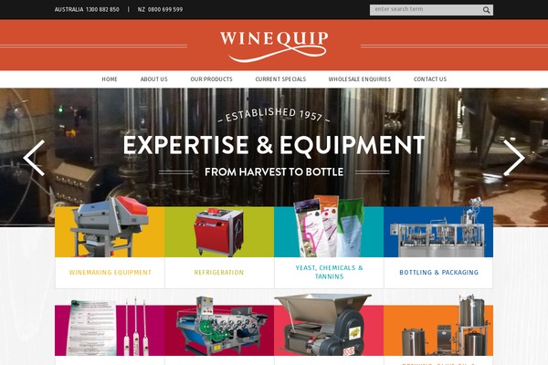 winequip.com.au site used Chromatix