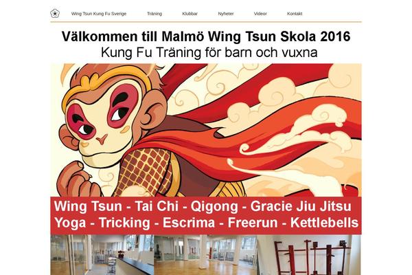 wing-tsun.se site used Kungfutheme