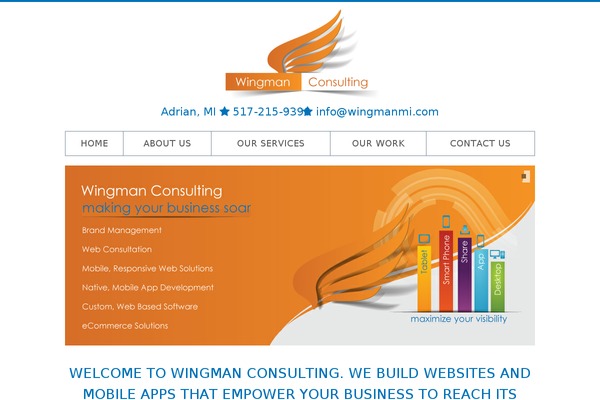 Wingman theme site design template sample