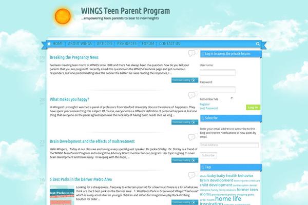 wingsteenparentprogram.com site used Sunny Blue Sky