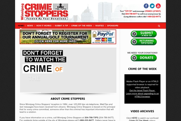 winnipegcrimestoppers.org site used Pinpoint