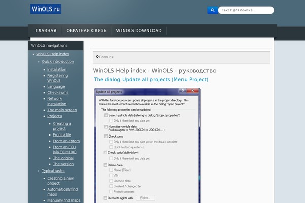 winols.ru site used Chiptuning