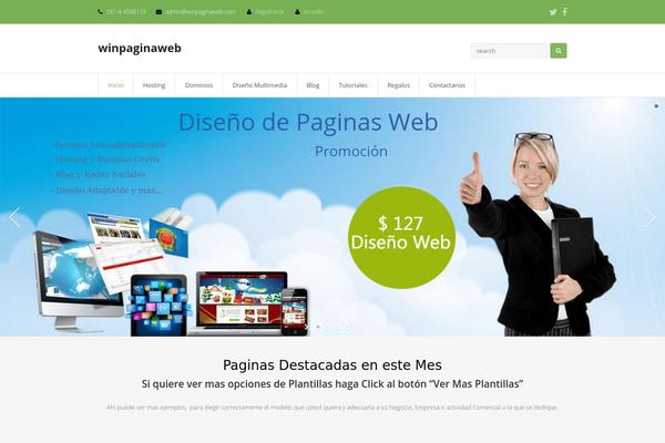 Total theme site design template sample