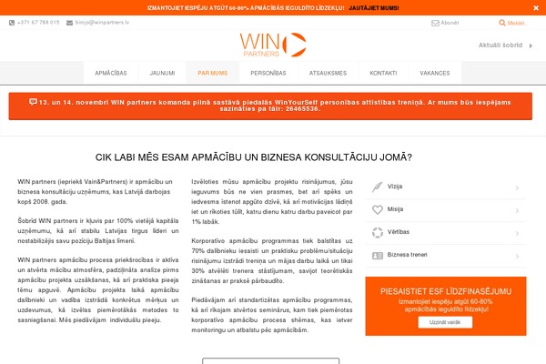 winpartners.lv site used Winpartners