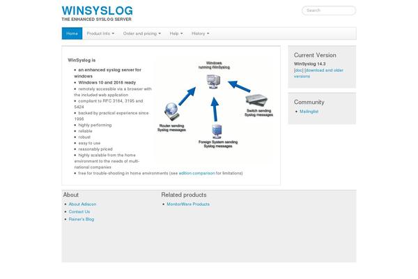 winsyslog.com site used Twentysixteen-loganalyzer
