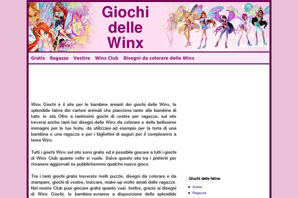 winxgiochi.it site used Gallerygames