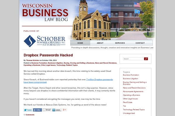 wisconsinbusinesslawblog.com site used B0000616-wisconsinbusinesslawblog
