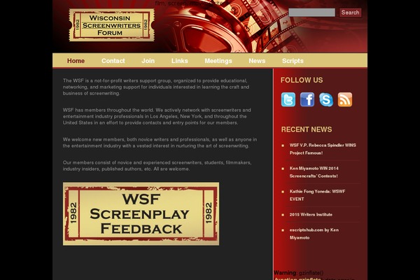 wiscreenwritersforum.org site used Wsf