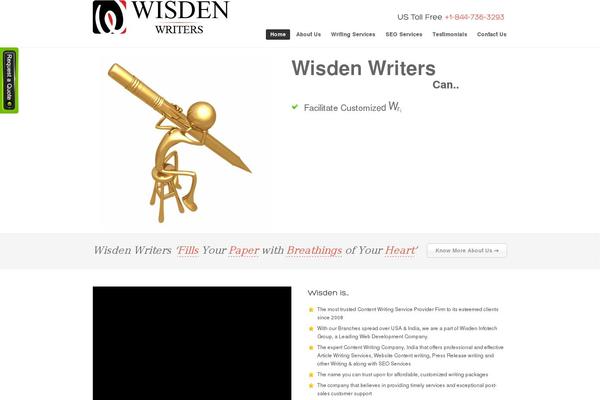 wisdenwriters.com site used Wisdenwriters