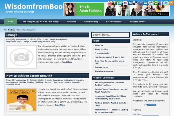wisdomfrombooks.com site used Clearday