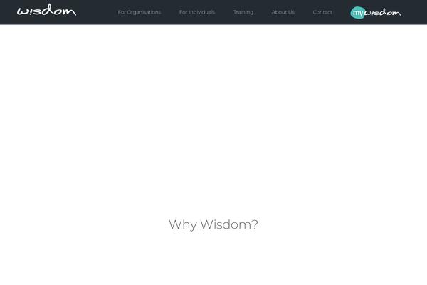 Wisdom theme site design template sample