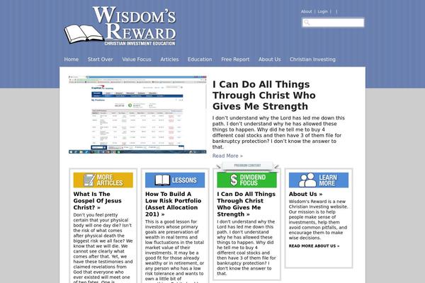 Wisdom theme site design template sample