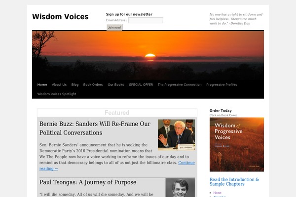 wisdomvoices.com site used Wisdomvoices