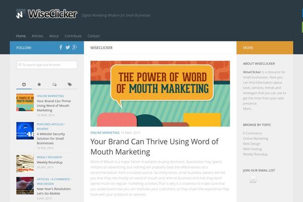 Hueman theme site design template sample