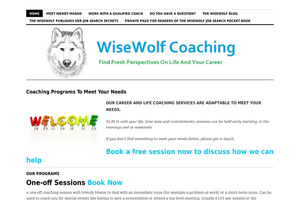 wisewolfcoaching.com site used Bootstrap-coach
