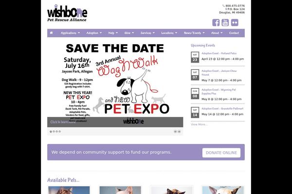 wishbonepetrescue.org site used Middle