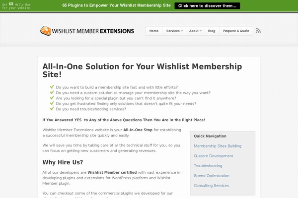 wishlistmemberextensions.com site used Beveled