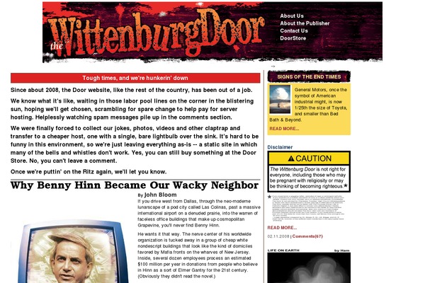 wittenburgdoor.com site used Inception